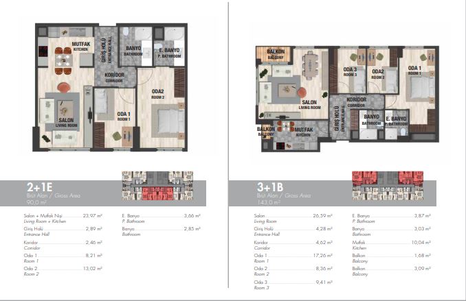 Babacan Premium Residence Kat Planları