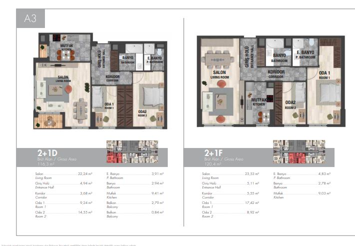 Babacan Premium Residence Kat Planları